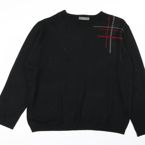 armando Mens Black   Pullover Jumper Size 2XL