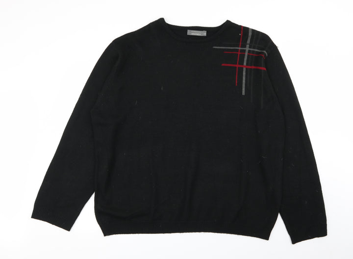 armando Mens Black   Pullover Jumper Size 2XL