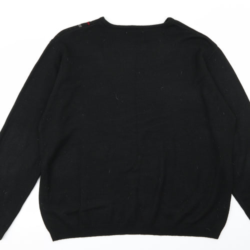 armando Mens Black   Pullover Jumper Size 2XL