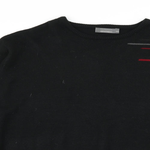 armando Mens Black   Pullover Jumper Size 2XL