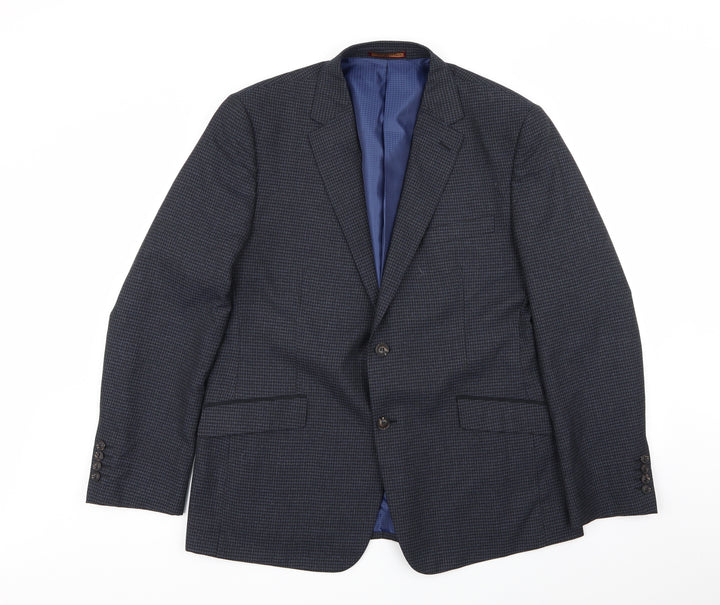 heritage collection Mens Blue Check Jacket Blazer Size 44