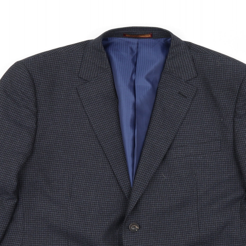 heritage collection Mens Blue Check  Jacket Blazer Size 44
