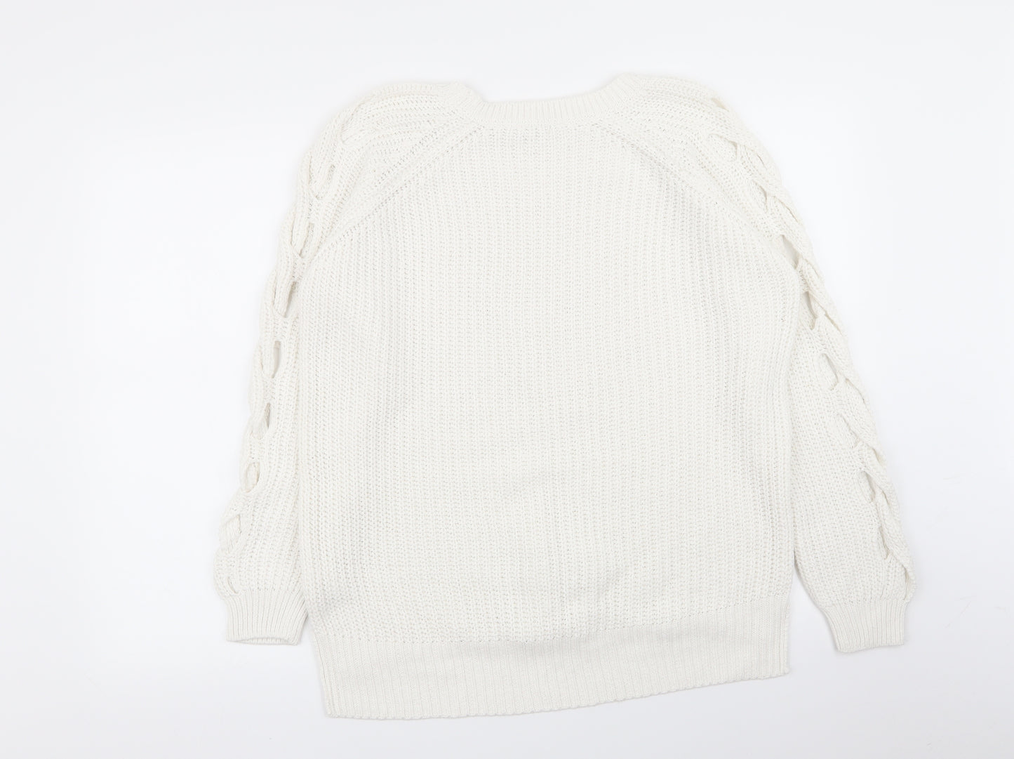 River Island Womens White   Pullover Jumper Size 8