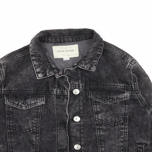 River Island Girls Black   Jacket  Size 9-10 Years  - denim jacket