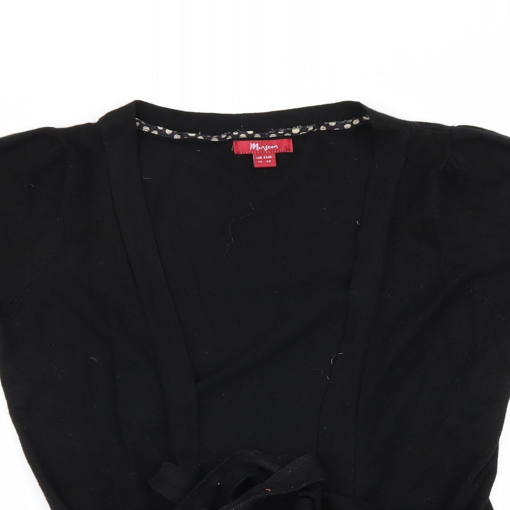 Monsoon Womens Black   Cardigan Jumper Size 14