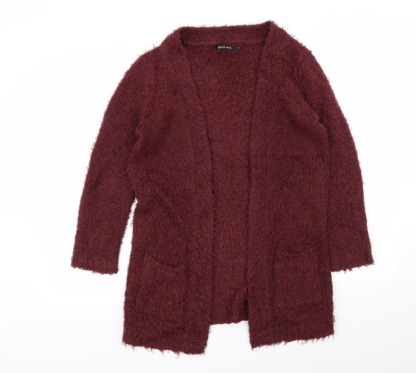 Brave Soul Womens Red   Cardigan Jumper Size 8