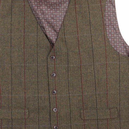 Joe Browns Mens Brown Check  2 Piece Suit Size 46