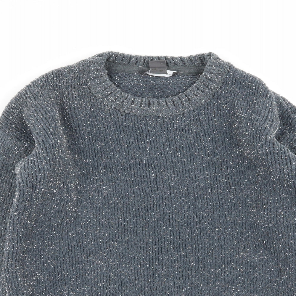 Primark Girls Grey   Pullover Jumper Size 10-11 Years