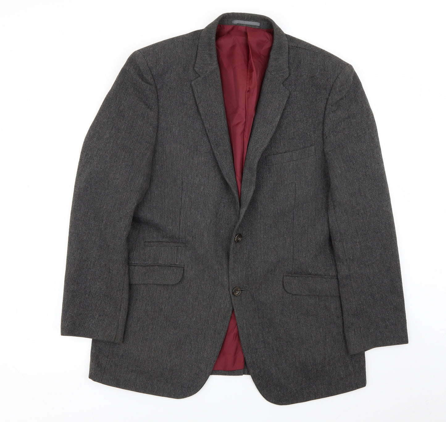 Dunnes Stores Mens Grey Geometric  Jacket Blazer Size 42