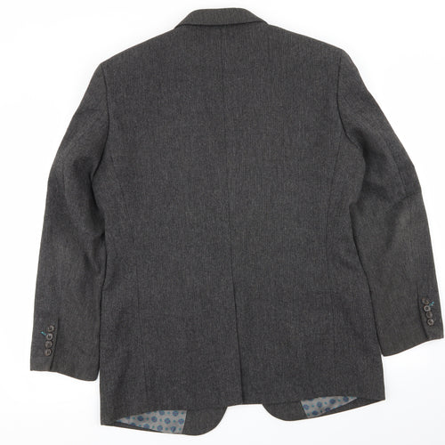 Dunnes Stores Mens Grey Geometric  Jacket Blazer Size 42