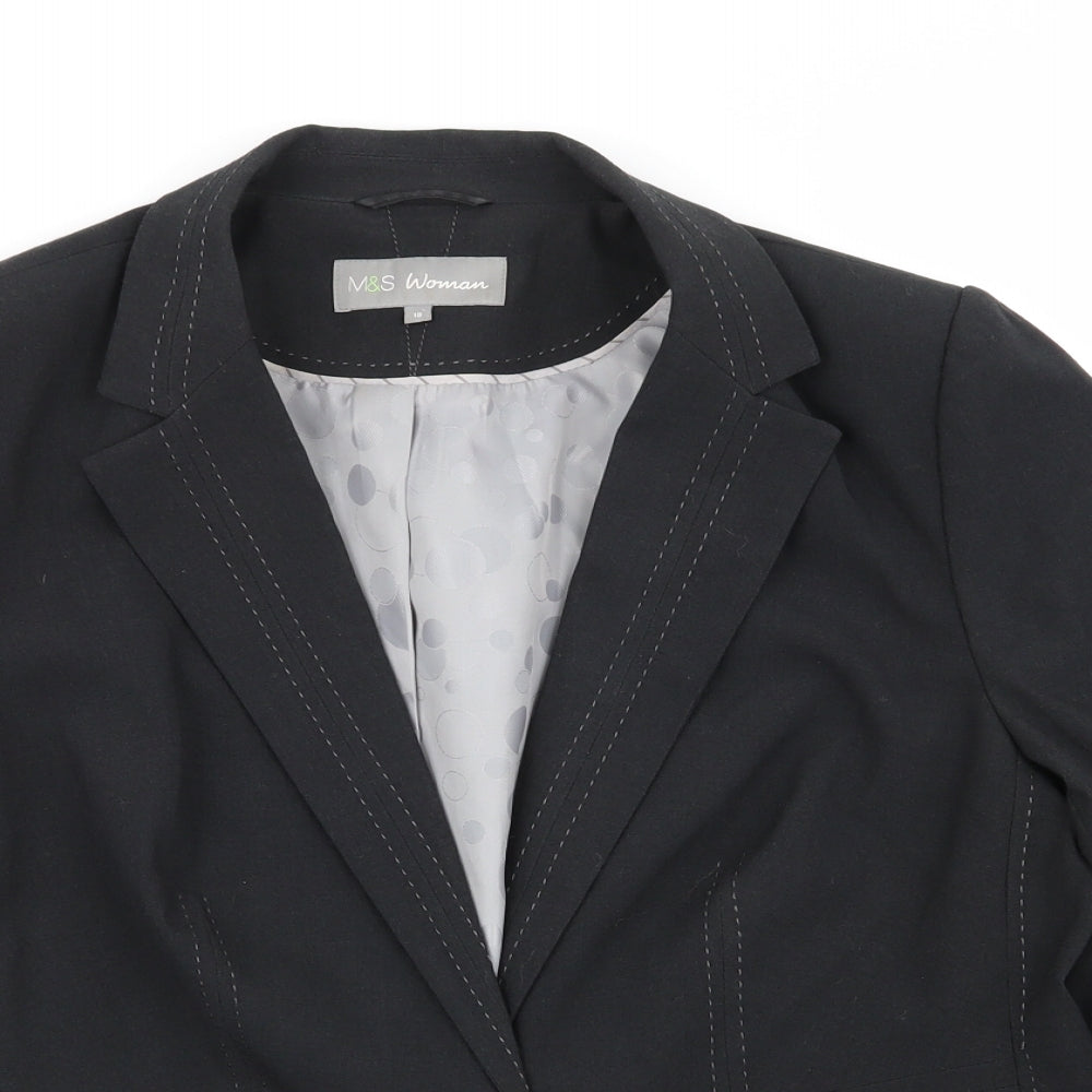 M&s Womens Grey   Jacket Blazer Size 18