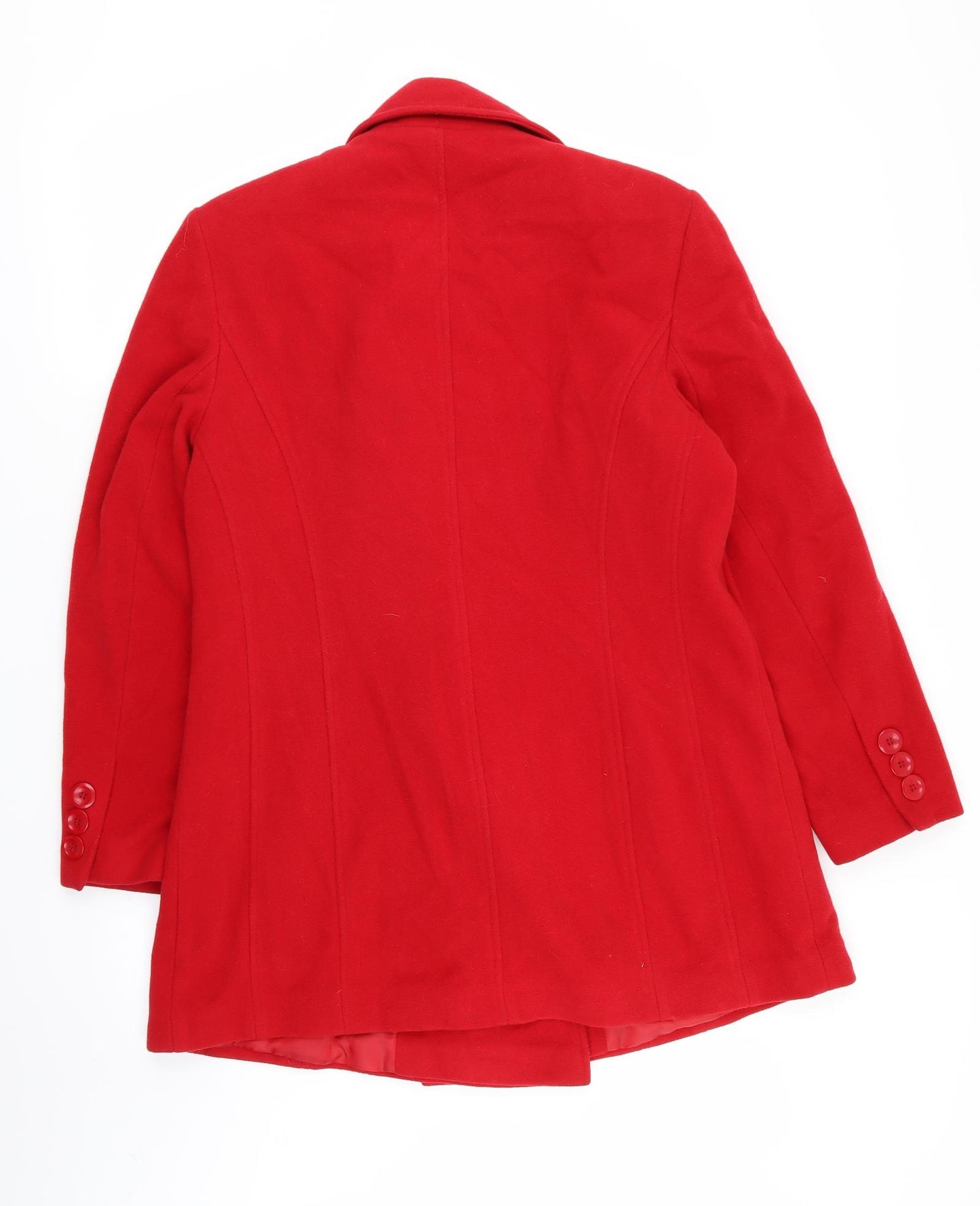 BHS Womens Red   Overcoat Coat Size 16