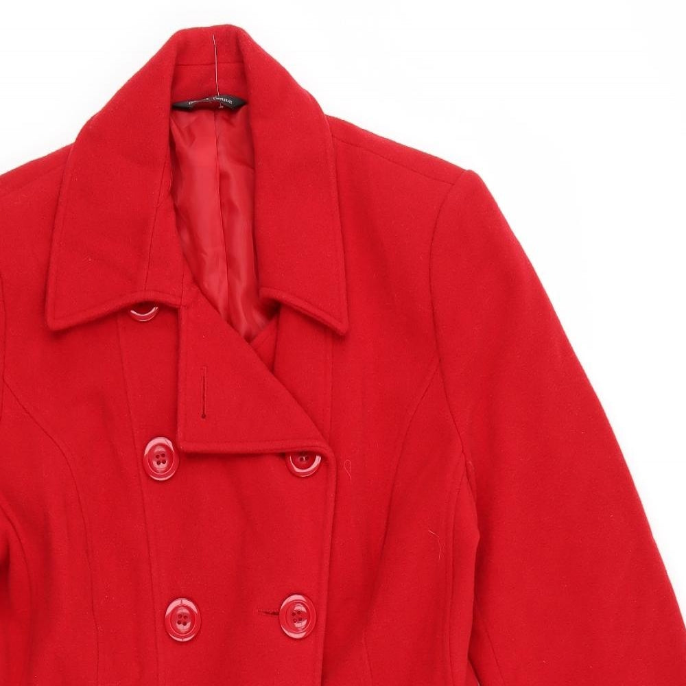 BHS Womens Red   Overcoat Coat Size 16