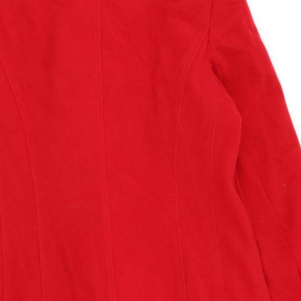 BHS Womens Red   Overcoat Coat Size 16