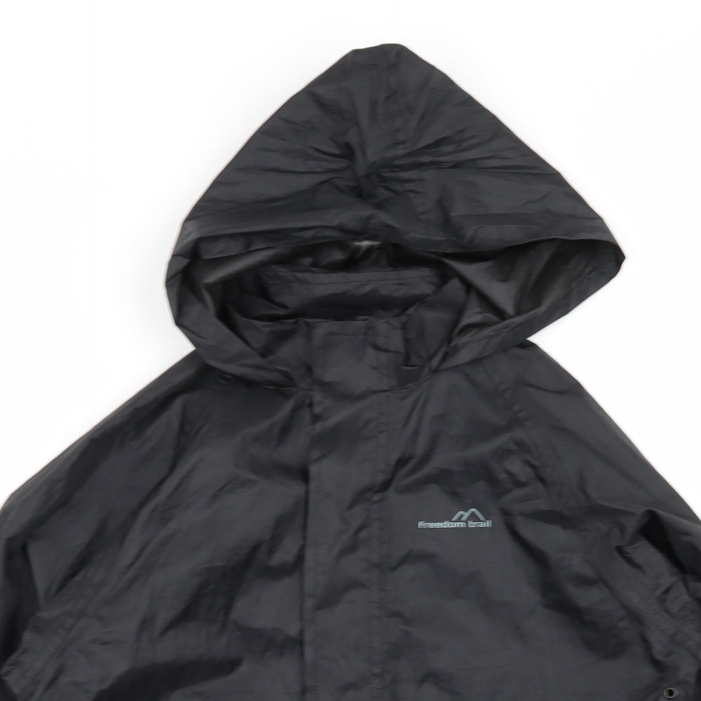 Freedom trail Boys Black   Rain Coat Coat Size 9-10 Years