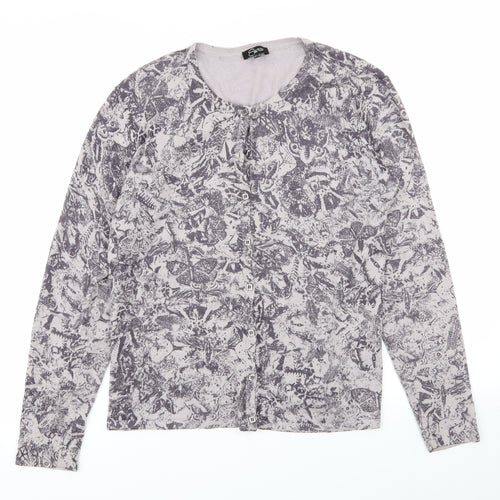 ESMARA Womens Multicoloured Floral  Cardigan Jumper Size 14