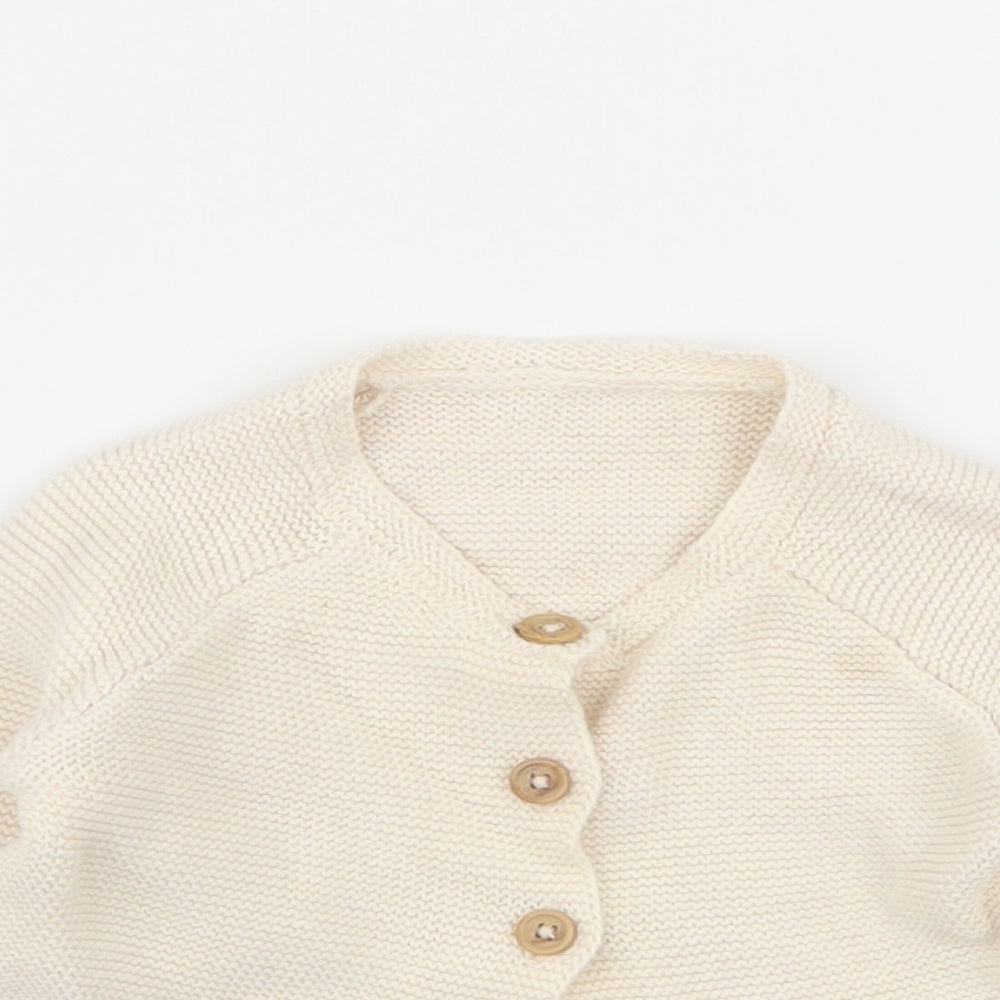 Asda George Girls Beige   Cardigan Jumper Size 3-6 Months