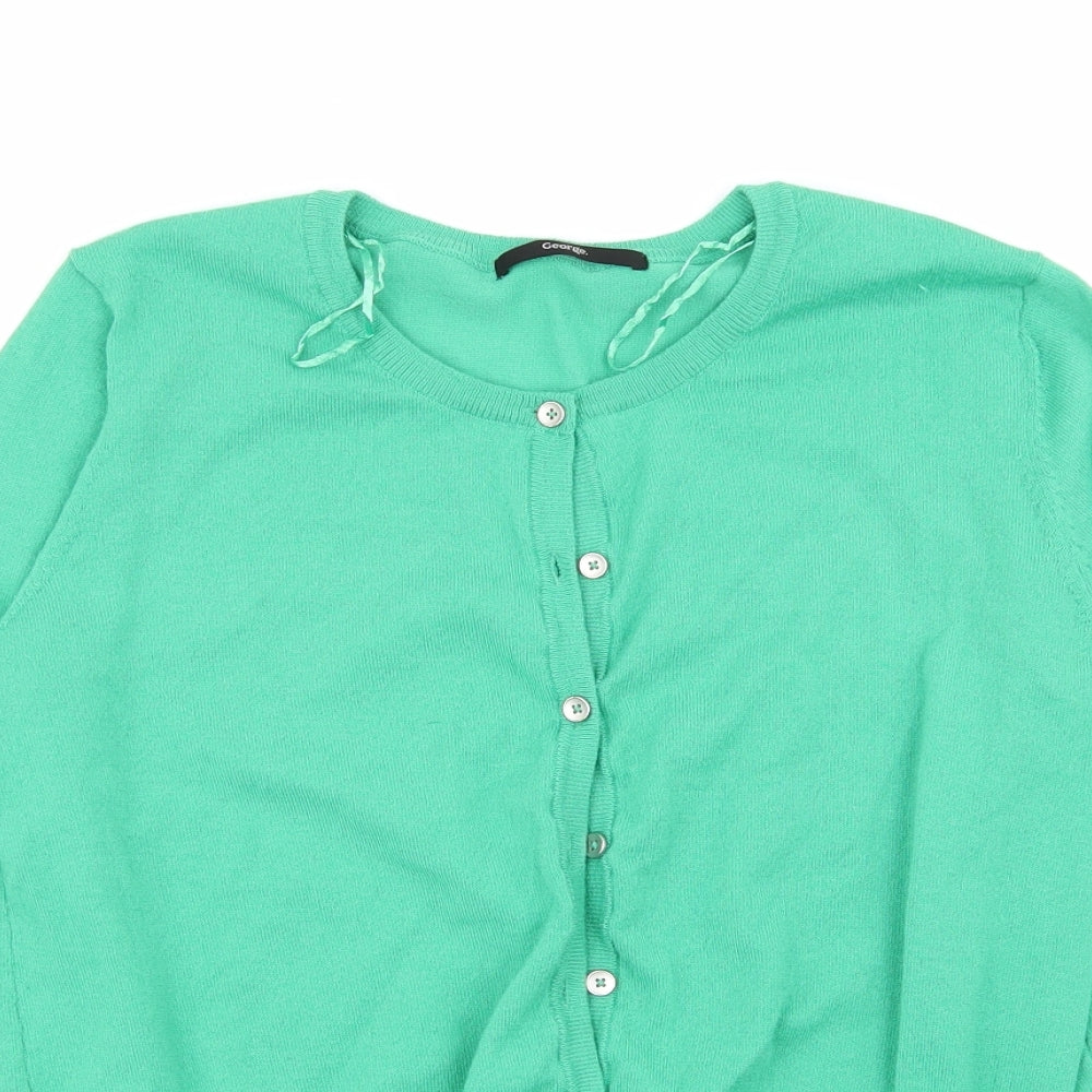 Asda George Womens Green   Cardigan Jumper Size 14