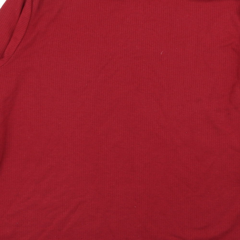 tradition Womens Red   Basic T-Shirt Size 12