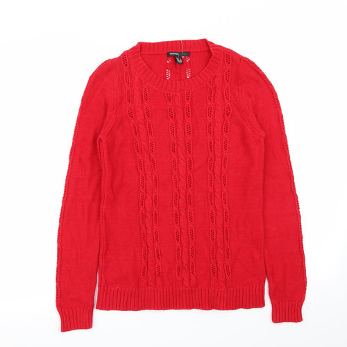 Mango Womens Red   Pullover Jumper Size S