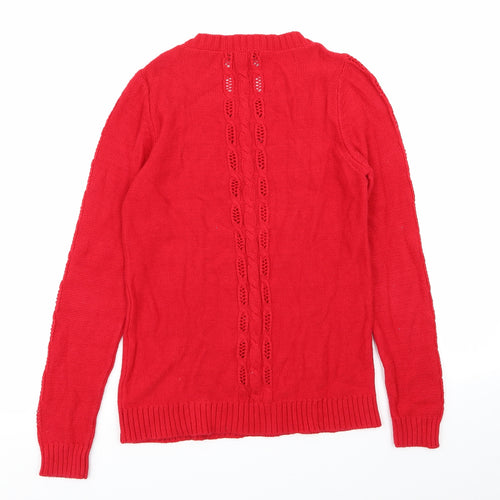 Mango Womens Red   Pullover Jumper Size S