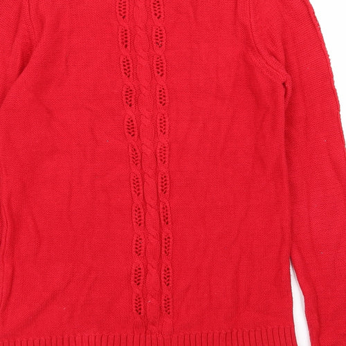 Mango Womens Red   Pullover Jumper Size S