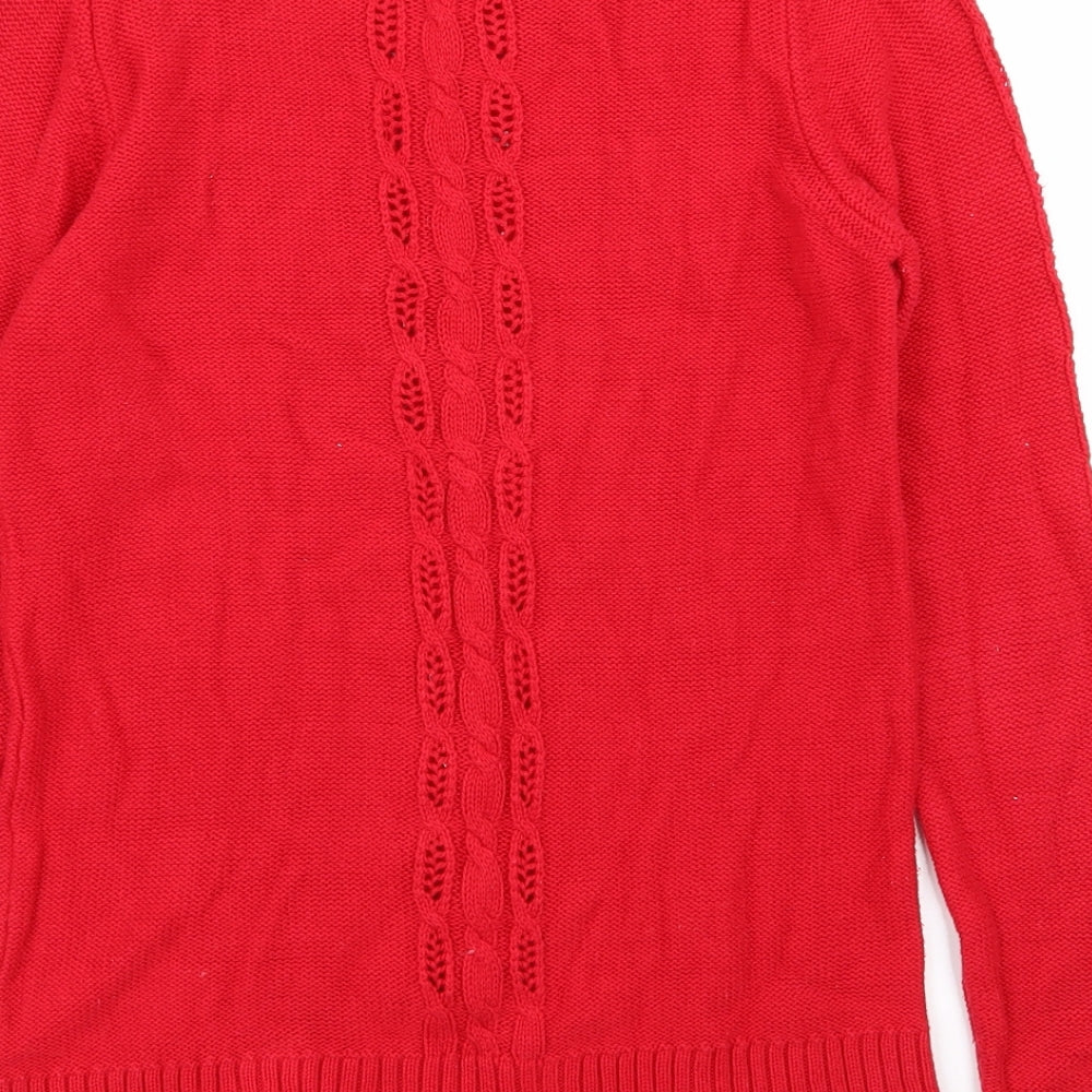 Mango Womens Red   Pullover Jumper Size S