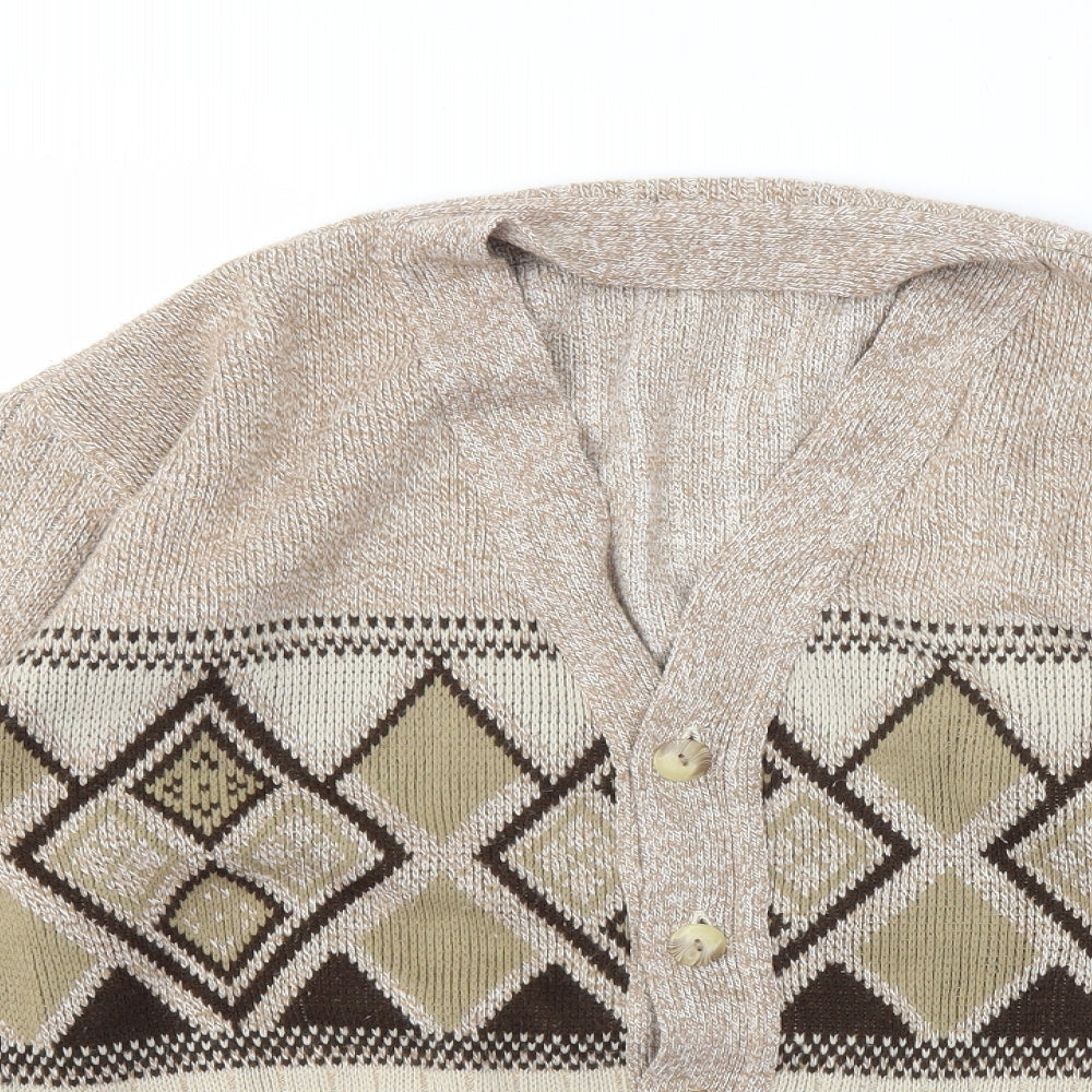 FAB Womens Beige   Cardigan Jumper Size S