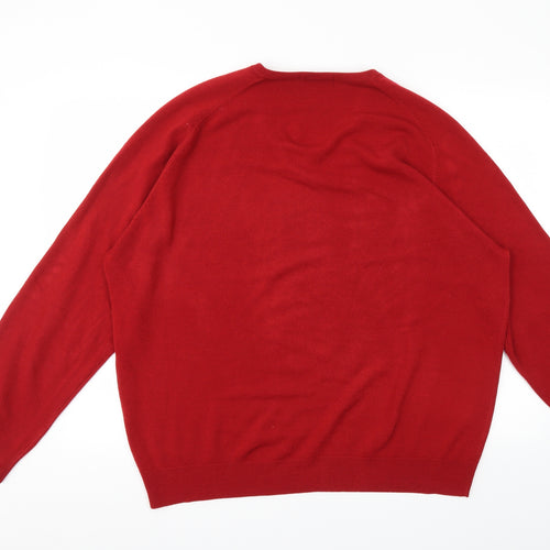 M&S Mens Red   Pullover Sweatshirt Size XL