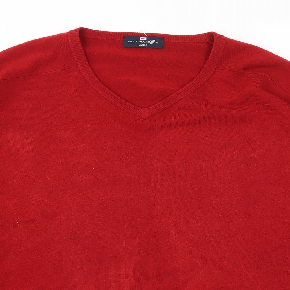 M&S Mens Red   Pullover Sweatshirt Size XL