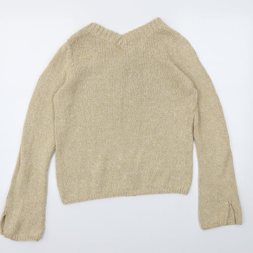 M&S Womens Beige   Pullover Jumper Size 16