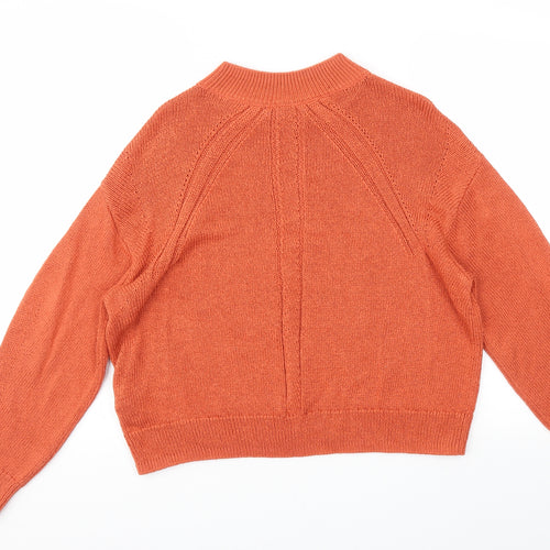 M&S Womens Orange   Pullover Jumper Size S