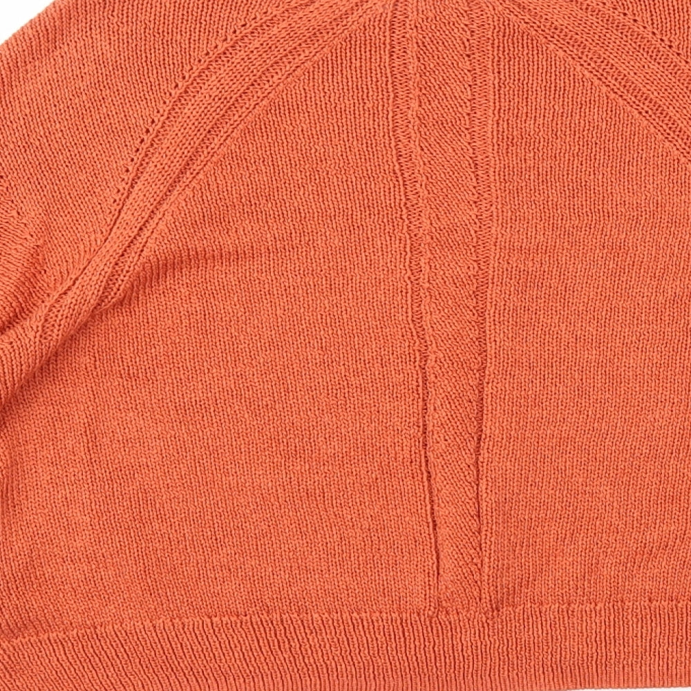 M&S Womens Orange   Pullover Jumper Size S
