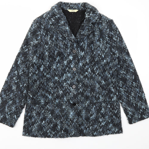 Classics Womens Blue   Overcoat Jacket Size 14