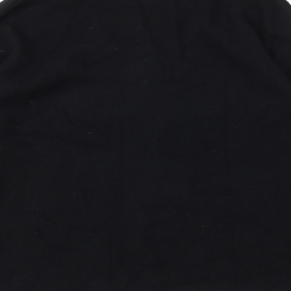 EMMECO Womens Black Floral  Cardigan Jumper Size 14