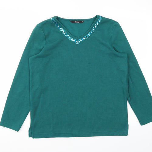 BM Womens Green   Pullover Jumper Size S