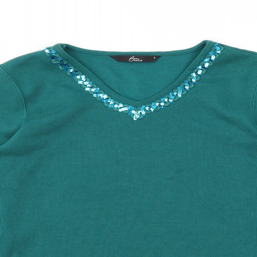 BM Womens Green   Pullover Jumper Size S
