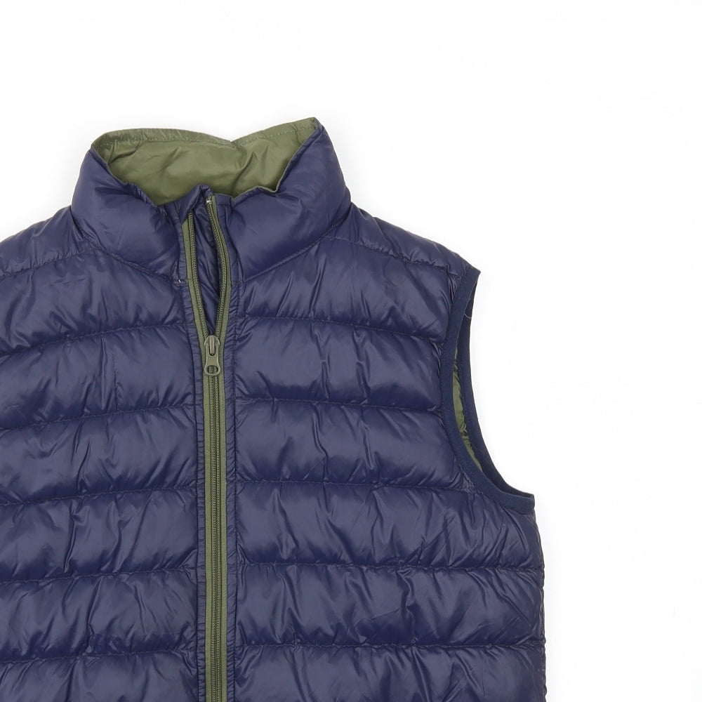 Preworn Boys Blue   Gilet Coat Size 10-11 Years