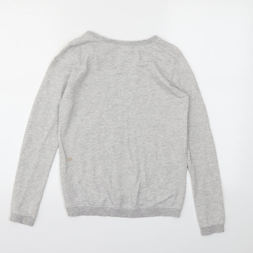 H&M Girls Grey Animal Print  Pullover Jumper Size 11-12 Years