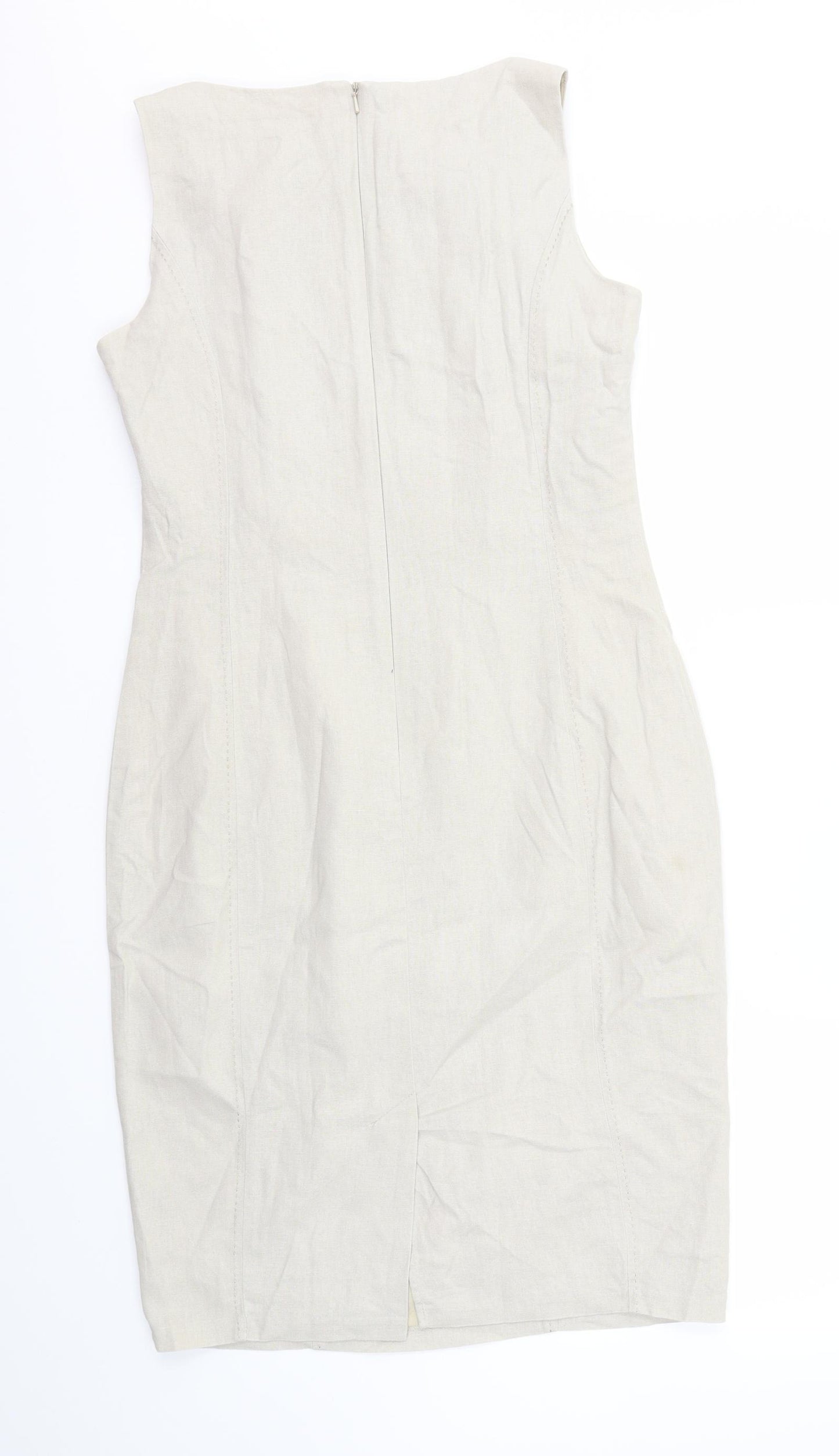 M&S Womens Beige   Fit & Flare  Size 12