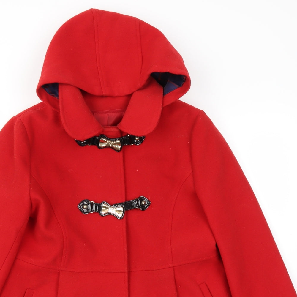 George Girls Red   Basic Coat Coat Size 13-14 Years