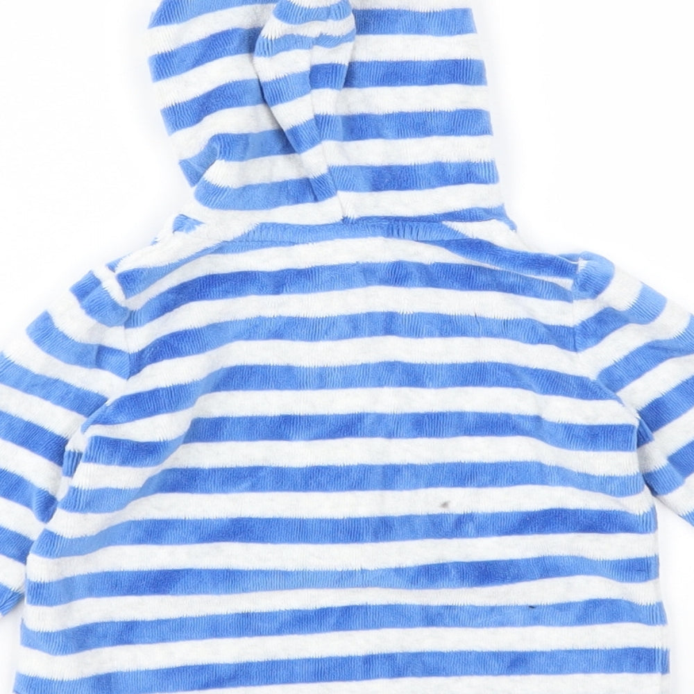 NEXT Girls Blue Striped  Basic Jacket Jacket Size 3-6 Months