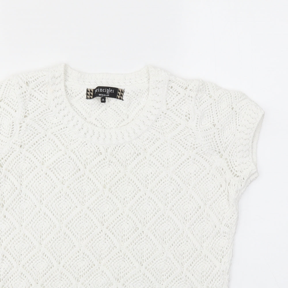 Debenhams Womens White   Basic T-Shirt Size 14