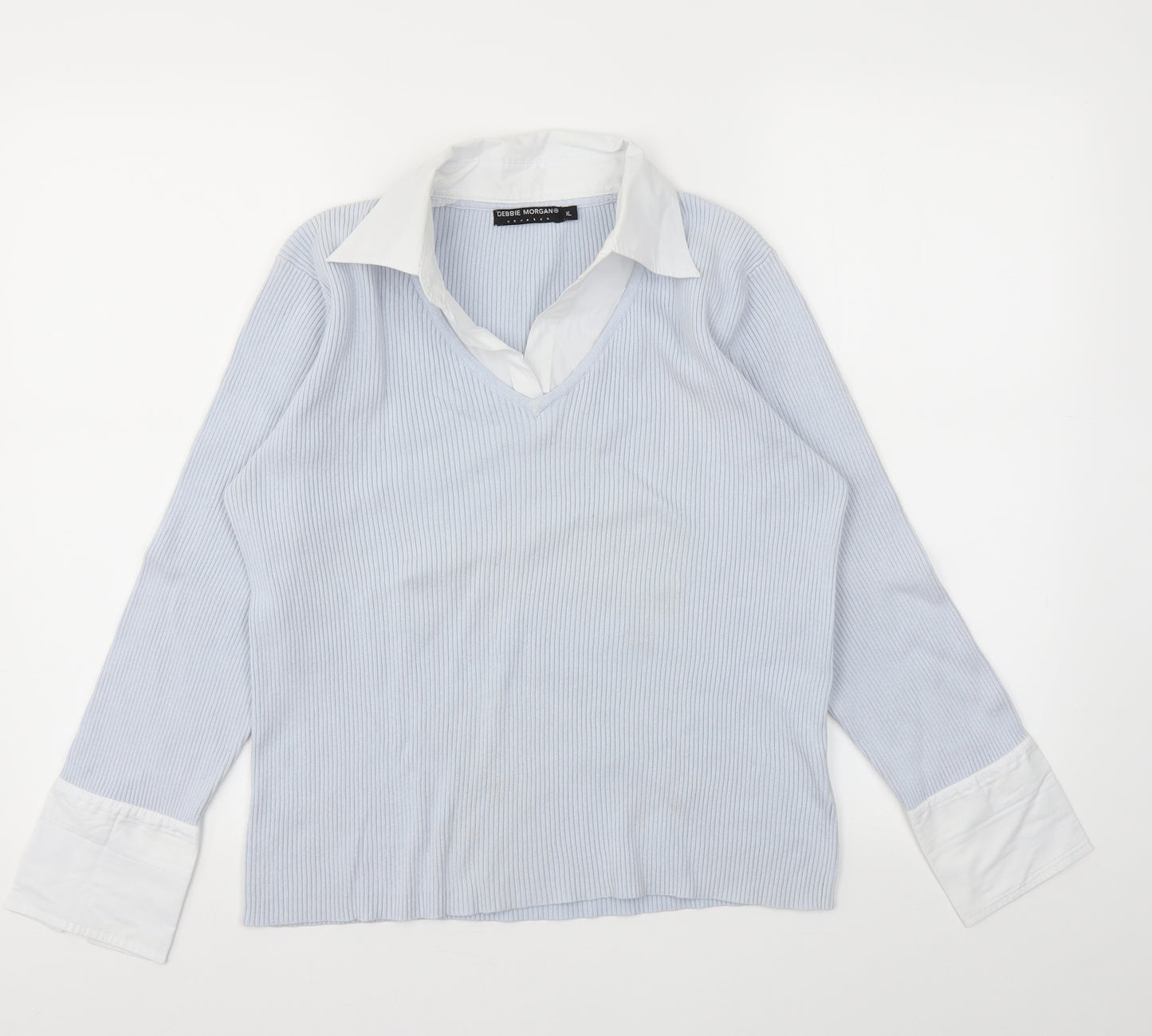 BEBBIE MORGAN Womens Blue   Pullover Jumper Size XL