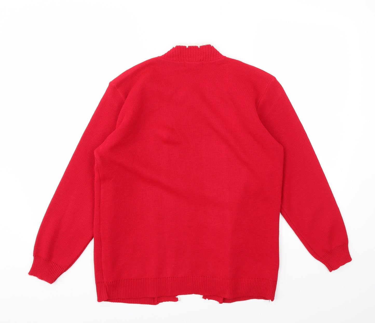Lady Ice Womens Red   Cardigan Jumper Size M