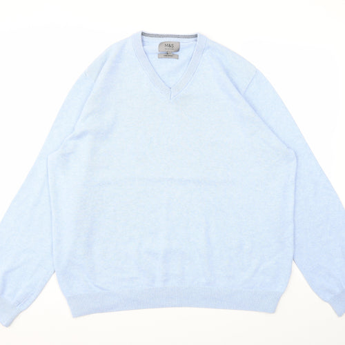 M&S Mens Blue   Pullover Sweatshirt Size XL