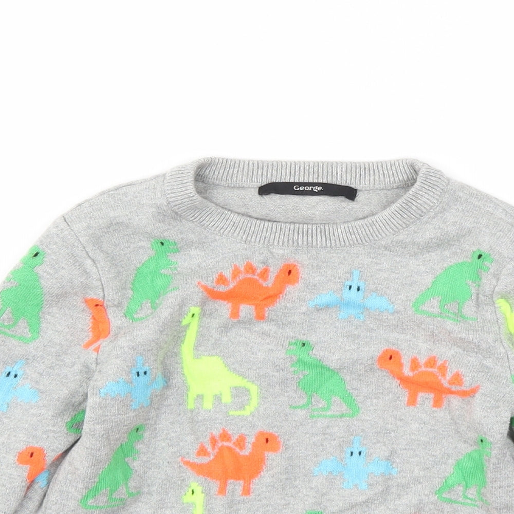 George Boys Multicoloured Animal Print  Pullover Hoodie Size 3-4 Years