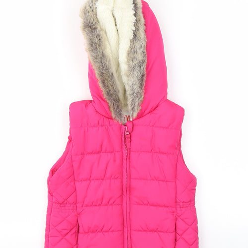 Mini Club Girls Pink   Gilet Coat Size 5-6 Years