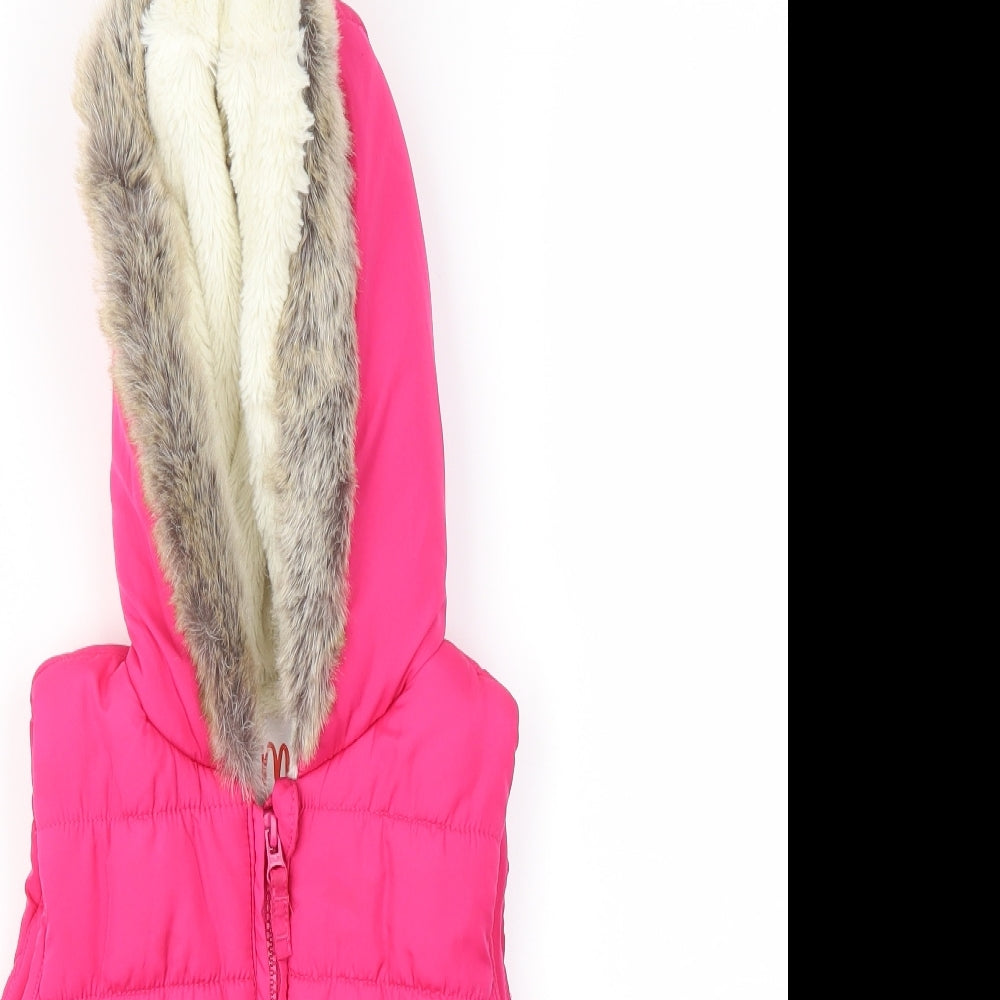 Mini Club Girls Pink   Gilet Coat Size 5-6 Years