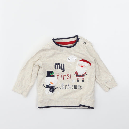 George Boys Ivory   Pullover Jumper Size 0-3 Months